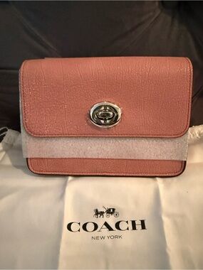 NWT COACH Bowery Crossbody in Glitter Rose/Silver 12092 $275